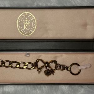 gold bow starter charm bracelet